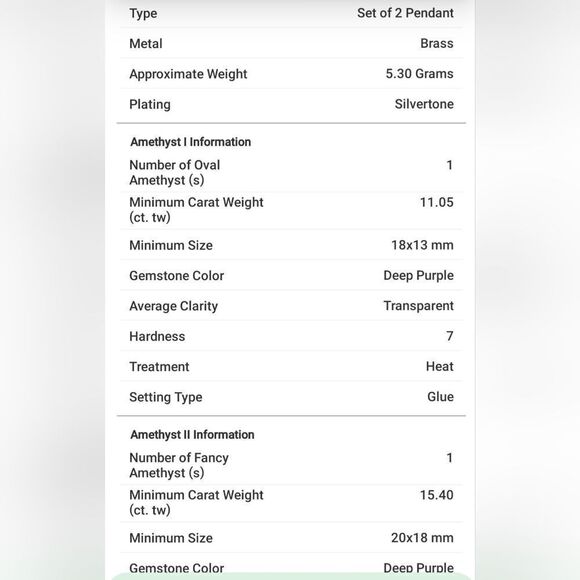 Amethyst Lock and Key Pendant - Picture 14 of 14